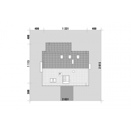 Mały dom na wąską działkę - usytuowanie na działce