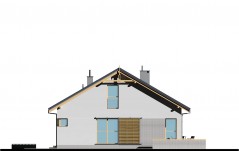 Mały dom z dachem dwuspadowym - elewacja