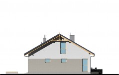 Mały dom z dachem dwuspadowym - elewacja