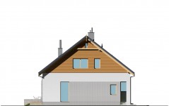 Dom z dachem dwuspadowym na małe działki - elewacja