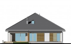 Niewielki dom z symetrycznym dachem - elewacja
