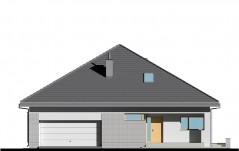 Symetryczny dom na planie kwadratu - elewacja