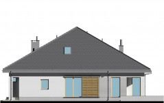 Wygodny dom o symetrycznym dachu - elewacja