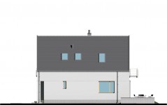Mały dom o nowoczesnej bryle - elewacja