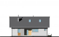 Dom parterowy z dachem dwuspadowym - elewacja