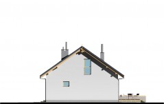 Dom parterowy z dachem dwuspadowym - elewacja