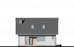 Funkcjonalny dom bez garażu - elewacja
