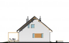 Funkcjonalny dom bez garażu - elewacja
