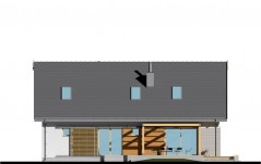 Dom typu stodoła z 4 sypialniami  - elewacja