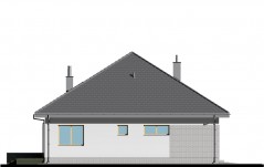 Mały dom z dachem czterospadowym - elewacja