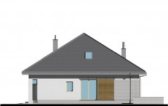 Mały dom z dachem czterospadowym - elewacja